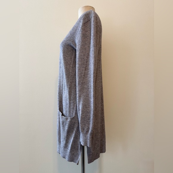 Love Ellie Open-front Gray Cardigan Sweater with Pockets - Picture 5 of 6